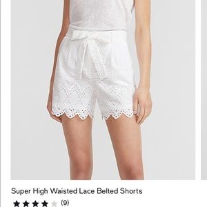 Express high waisted lace shorts NWT size 6